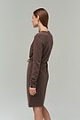 Merino-bamboo blend dress 2 | BROWN/BORDEAUX | Audimas