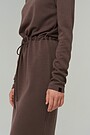Merino-bamboo blend dress 3 | BROWN/BORDEAUX | Audimas
