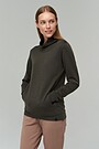 Merino-bamboo blend hoodie 1 | GREEN/ KHAKI / LIME GREEN | Audimas