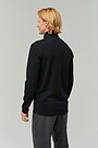 Merino wool blend half-zip jumper 2 | BLACK | Audimas