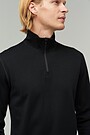 Merino wool blend half-zip jumper 3 | BLACK | Audimas