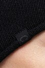 Knitted merino wool hat with cashmere 4 | BLACK | Audimas