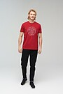 Stretch cotton t-shirt with print 4 | RED/PINK | Audimas