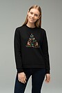 Stretch cotton sweatshirt 1 | DEER BLACK | Audimas