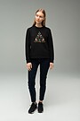 Stretch cotton sweatshirt 4 | DEER BLACK | Audimas