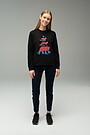 Stretch cotton sweatshirt 4 | FOX BLACK | Audimas