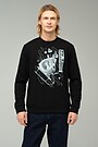 Stretch cotton sweatshirt 1 | BEAR T W BLACK | Audimas