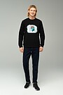 Stretch cotton sweatshirt 4 | BOAR BLACK | Audimas