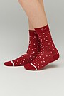 Combed cotton printed socks 2 | RED/PINK | Audimas