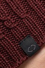 Knitted merino wool cap 2 | BROWN/BORDEAUX | Audimas