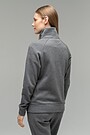 Brushed cotton zip-through sweatshirt 2 | GREY/MELANGE | Audimas
