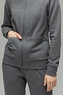 Brushed cotton zip-through sweatshirt 4 | GREY/MELANGE | Audimas