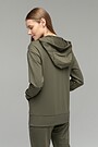 Soft touch modal zip-through hoodie 2 | OLIVE NIGHT | Audimas