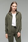 Soft touch modal zip-through hoodie 4 | OLIVE NIGHT | Audimas