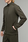 Cotton zip-through jacket 3 | GREEN/ KHAKI / LIME GREEN | Audimas