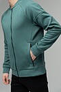 Soft inner surface cotton zip-through sweatshirt 4 | GREEN/ KHAKI / LIME GREEN | Audimas
