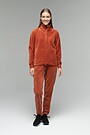 Cotton velour half-zip sweatshirt 4 | RED/PINK | Audimas