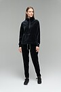 Cotton velour half-zip sweatshirt 4 | BLACK | Audimas