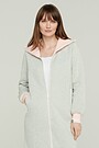 Warm fleece long zip-through jacket 3 | GREY/MELANGE | Audimas