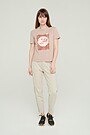 Stretch cotton t-shirt with print 4 | PURPLE | Audimas