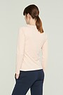 Stretch cotton long sleeve top 2 | RED/PINK | Audimas