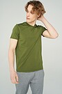 Stretch cotton t-shirt 1 | GREEN/ KHAKI / LIME GREEN | Audimas