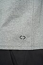 Stretch cotton long sleeve t-shirt with print 3 | GREY/MELANGE | Audimas