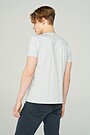 Stretch cotton t-shirt with print 2 | GREY/MELANGE | Audimas
