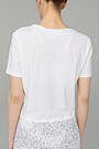 Short sleeve SENSITIVE crop top 2 | WHITE | Audimas