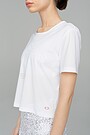 Short sleeve SENSITIVE crop top 3 | WHITE | Audimas