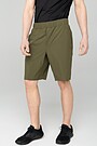 Long lightweight stretch fabric shorts 3 | GREEN/ KHAKI / LIME GREEN | Audimas