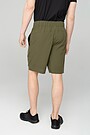Long lightweight stretch fabric shorts 2 | GREEN/ KHAKI / LIME GREEN | Audimas