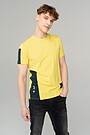 Stretch cotton t-shirt with print 1 | GREEN/ KHAKI / LIME GREEN | Audimas