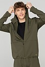 Functional zip-through hoodie 1 | GREEN/ KHAKI / LIME GREEN | Audimas