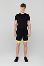 Medium length lightweight stretch fabric shorts 1 | BLACK | Audimas
