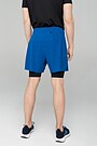 Medium length lightweight stretch fabric shorts 3 | BLUE | Audimas
