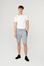 Stretch cotton shorts 4 | GREY/MELANGE | Audimas