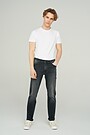 Regular fit stretch denim pants 1 | GREY | Audimas