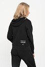 Stretch cotton zip-through hoodie 2 | BLACK | Audimas