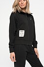Stretch cotton zip-through hoodie 3 | BLACK | Audimas