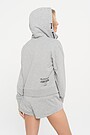 Stretch cotton zip-through hoodie 3 | GREY/MELANGE | Audimas