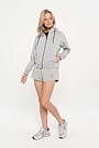 Stretch cotton zip-through hoodie 4 | GREY/MELANGE | Audimas