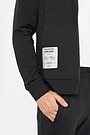 Stretch cotton zip-through hoodie 3 | BLACK | Audimas