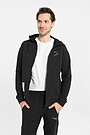 Stretch cotton zip-through hoodie 4 | BLACK | Audimas