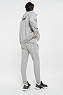 Stretch cotton slim fit sweatpants 2 | MID GREY MELANGE | Audimas