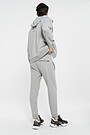 Stretch cotton slim fit sweatpants 2 | MID GREY MELANGE | Audimas