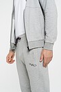 Stretch cotton slim fit sweatpants 3 | MID GREY MELANGE | Audimas