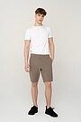 Wrinkle-free stretch fabric shorts 1 | BROWN/BORDEAUX | Audimas