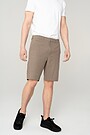 Wrinkle-free stretch fabric shorts 4 | BROWN/BORDEAUX | Audimas