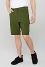 Stretch fabric shorts 4 | GREEN/ KHAKI / LIME GREEN | Audimas